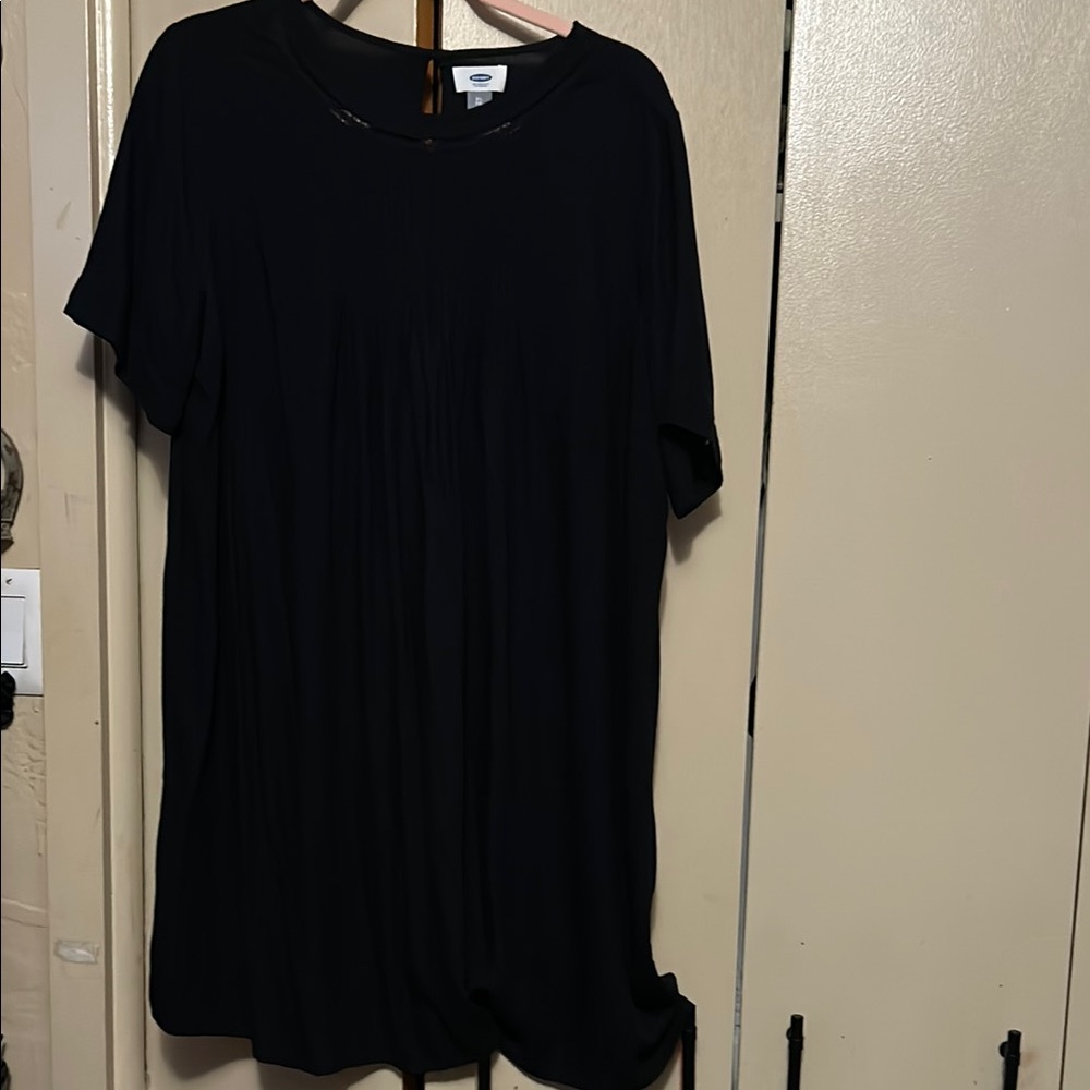 Old Navy Black Relaxed Mini Tunic Dress